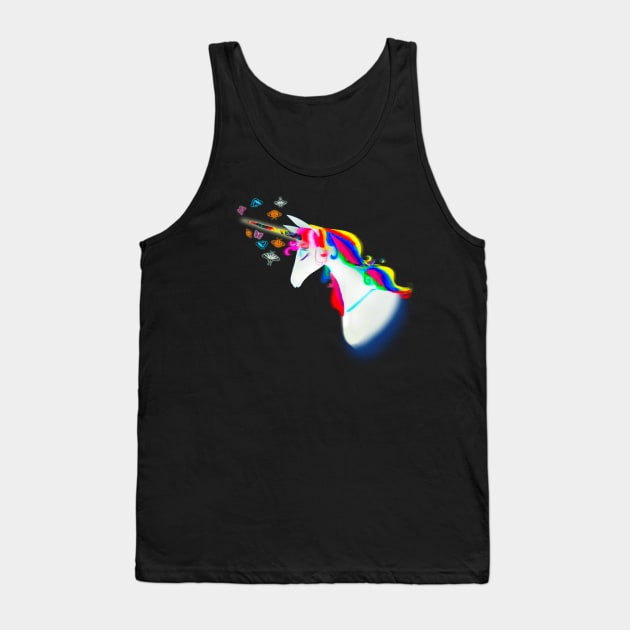 Colorful The last unicorn Tank Top by abanosii